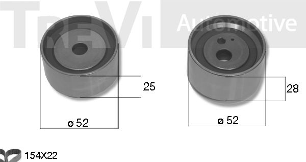 TREVI AUTOMOTIVE paskirstymo diržo komplektas KD1375